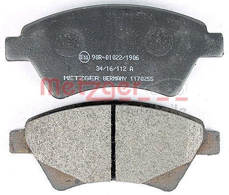 Jeu de 4 plaquettes de frein METZGER ref. 1170255
